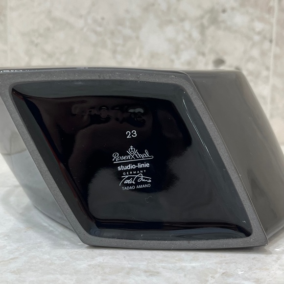 ROSENTHAL Vase Porcelain Black Tadao Amano "Sakura" Studio-Linie Modern - Picture 4 of 4